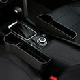 thumbnail image 2 of Car Seat Gap Filler, Multifunctional Car Seat Organizer with Small Cup Holder, PU Leather Seat Console Side Pocket Storage Box for Car Accessories Interior-Black (1 Pack), 2 of 2