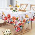 thumbnail image 6 of Floral Tablecloth, Colorful Flower Table Cloth, Spring Summer Table Covers, Waterproof Table Cover for Dining Table Kitchen Party Picnic Camping,Rectangle-60 x120, 6 of 6