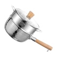 thumbnail image 3 of bedienty Thickened Frying Pan And Stainless Steel Milk Pot With Lid Everyday Cooking Needs Saucepan Electric Flat Bottom Silver 18cm, 3 of 6