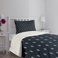 thumbnail image 5 of Ambesonne Dark Blue Quilted Bedspread Set 2 Pcs, Navy Inspired Pattern, Twin Size, Dark Blue and White, 5 of 6