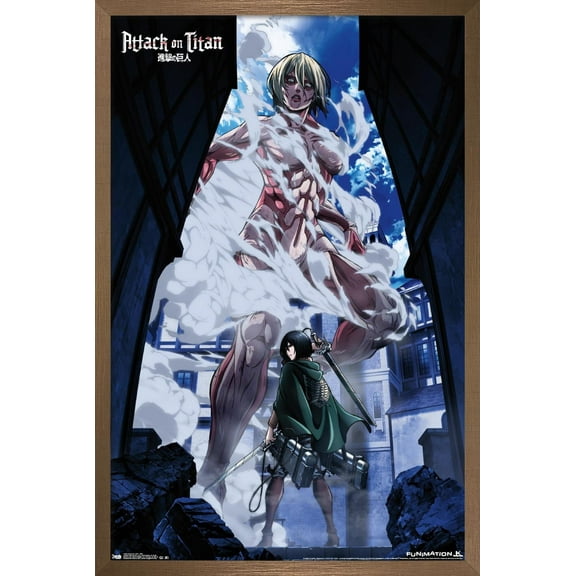 Attack on Titan - DVD Wall Poster, 14.725" x 22.375", Framed