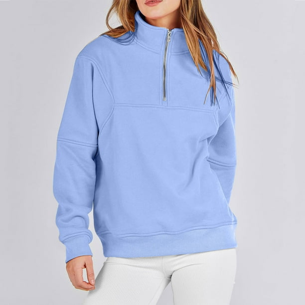 3 quarter zip sweatshirt women's 2025