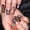 JP2944 [Glue model], variant on French smudge wearing nail 3D star manicure medium and long nail piece removable black sugar fake nail patch wholesale