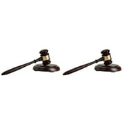 2 Count Gavel Wood Mallet Prop Costume Hammer Auction