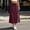 *Wine, variant on Binmer Women's High Waisted Cargo Midi Skirt,Elastic Waist Casual Skirt with Pockets a-Army Green,Women's Plus L