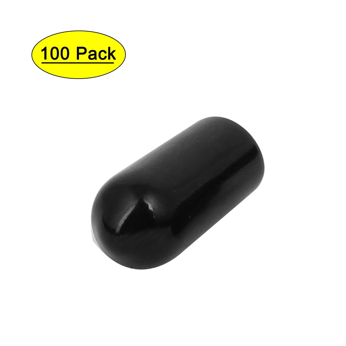 uxcell Screw Thread Protectors 9mm ID Round End Cap Cover Red Flexible Tube Caps Tubing Tip 100pcs