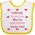 thumbnail image 3 of Inktastic Nobody Loves Me Like My Grandma Loves Me Girls Baby Bib, 3 of 4
