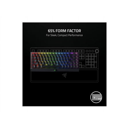 Razer - BlackWidow V3 Mini Hyperspeed 65% Wireless Mechanical Clicky Tactile Switch Gaming Keyboard with Chroma RGB Backlighting - Black