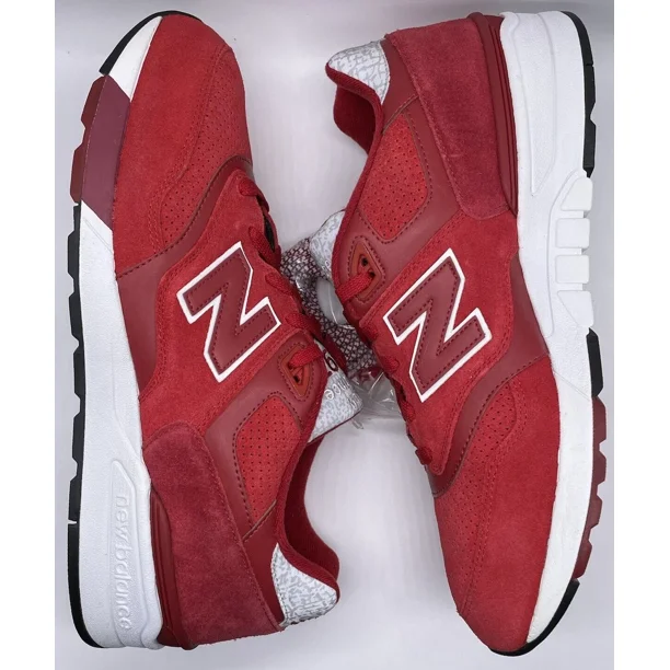 New Balance Mens 597 Classic Red Reflective 2016 ML597HTC Size 12 D NWOB DS NOS