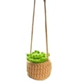 thumbnail image 1 of HAHDAXIA Boho Car Plant Crochet Hanging Basket - Cute Potted Plants Crochet Car Mirror Hanging Accessories - Handmade Knitted Rear View Mirror Accessories - Crochet Hanging Plant for Car (D), 1 of 7