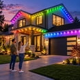 thumbnail image 4 of Permanent Outdoor Lights for House, 33 Ft Outdoor Christmas Eave Lights, Multi Color RGBIC, APP & Remote Operated, IP67 Waterproof for Roof Patio Home Decor Fans, 4 of 4
