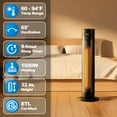 thumbnail image 5 of Emerson SmartVoice 32” Tower Heater – Offline Voice Control, Max Privacy, No App, Wifi, or Setup, 5 of 8