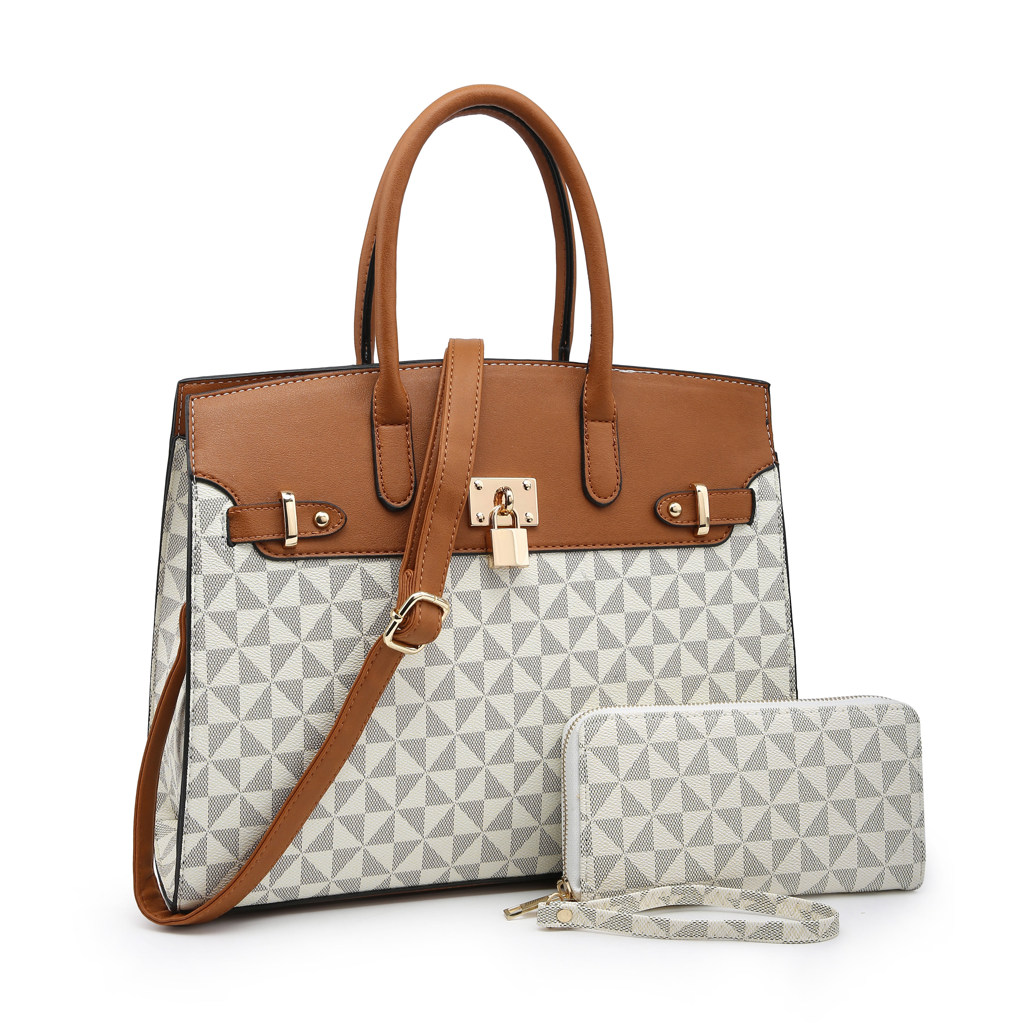 POPPY Women's Top Handle Satchel Handbags with Wallet Vegan Leather ...