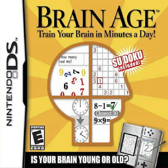 Restored Brain Age: Train Your Brain in Minutes a Day (Nintendo DS, 2006) (Refurbished)