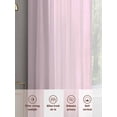 thumbnail image 5 of Solid Color Sheer Curtains 45 inches Long 2 Panels Set Pink Tiers Sheers Rod Pocket Small Window Short Curtains for Kitchen Cafe, Each 52" W x 45" L, 5 of 7