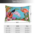 thumbnail image 4 of Kll Tropical Jungle Flamingo Pillow Covers Envelope Closure,Super Soft And Cozy Fuzzy Fleece Pillow Case Cover 16"X24", 4 of 9