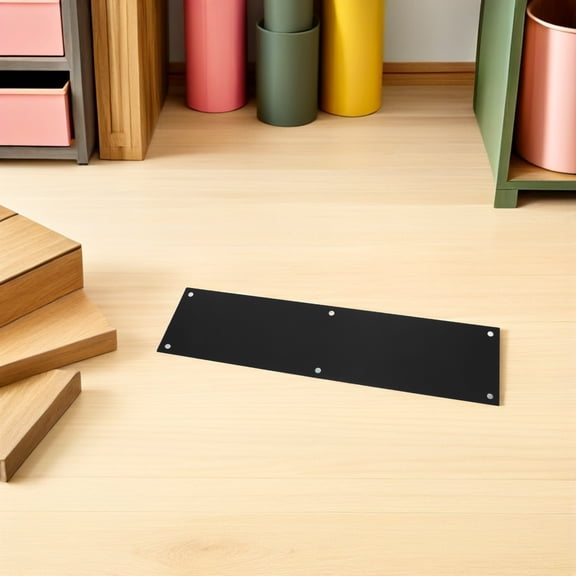 ETEREAUTY Modern Black Stainless Steel Door Kick Plate Skirting Guard for Home and Office