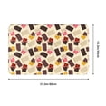 thumbnail image 5 of Block Chocolate Print Front Door Mat, Indoor Mats for Bedroom Bathroom Kitchen, Floor Mat Non-Slip, Soft Carpet Floor Cover Machine Washable Entryway Mat - 20x31.5in, 5 of 5