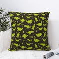 thumbnail image 4 of Pofeuu Cute Dinosaurs (2) Print Double-sided plush pillowcase Square Throw Pillow Covers Pillows Cover for Living Room Bedroom Sofa Couch Cushion Cover（No pillow core）-20"x20", 4 of 7