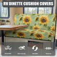 thumbnail image 4 of Yuyamidu Sunflower RV Dinette Cushion Covers Soft Camper Cushion Slipcovers Stretch RV Couch Cushion Covers Elastic Camper Couch Cover Furniture Protector for RV Camper, 4 of 7