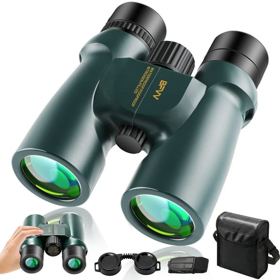 BFVV 10x42 HD High-Power Binoculars for Adults - BAK4 Prism, FMC Lens, Waterproof Fogproof for Bird Watching, Hunting, Stargazing, Concerts