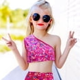thumbnail image 2 of Girls Sequin Print Sleeveless Off Shoulder Mini Dress Party Wear, 2 of 6