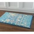 thumbnail image 2 of Linon Home Decor Serape Area Rug Collection, Turquoise and Ivory, 2' x 3', 2 of 4