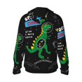 thumbnail image 3 of Uemuo Space Dino Cartoon Black Pattern Women's Full Zip UPF 50+ Sun Protection Hoodie Jacket Long Sleeve Sun Shirt Hiking Outdoor Performance with Pockets-Small, 3 of 9