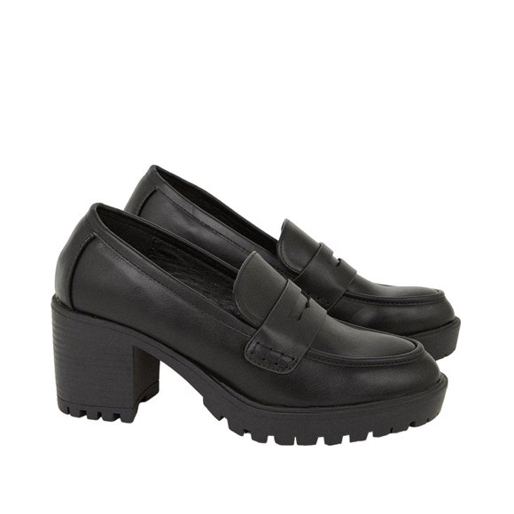 Dorothy Perkins Womens Lenny Wide Heeled Loafers