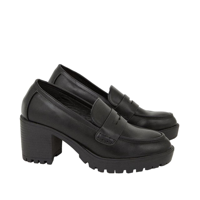 Dorothy Perkins Womens Lenny Wide Heeled Loafers