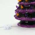 thumbnail image 6 of Milltown Merchants Purple and Black Halloween Ceramic Lighted Christmas Tree, 6 of 6
