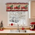 thumbnail image 2 of Valances for Windows I'll Be Home for Christmas Rod Pocket Cafe Window Treatments Valance Curtains for Kitchen Bathroom Laundry Basement Windows 42"x12", 2 of 7