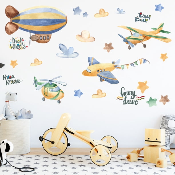 Vinil Decorativo Infantil Dara Baby Avión Helicóptero Habitación niños VinDe250