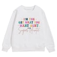 thumbnail image 4 of MEZZALL Sweat à Capuche Imprimé à Manches Longues pour Filles, Mode Décontractée, Col Rond, Blanc, 4-5 Ans, 4 of 4