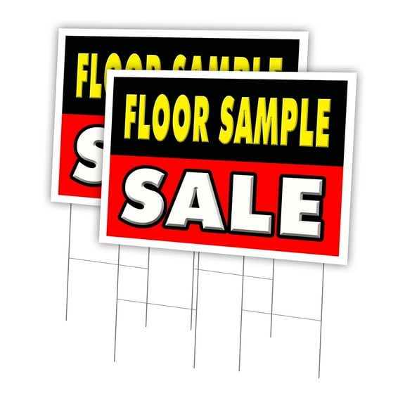 Floor Sample Sale 2 Pack Of 24" x 36" Yard Sign & Stake | Advertise Your Business | Stake Included Image On Front Only | Made in The USA