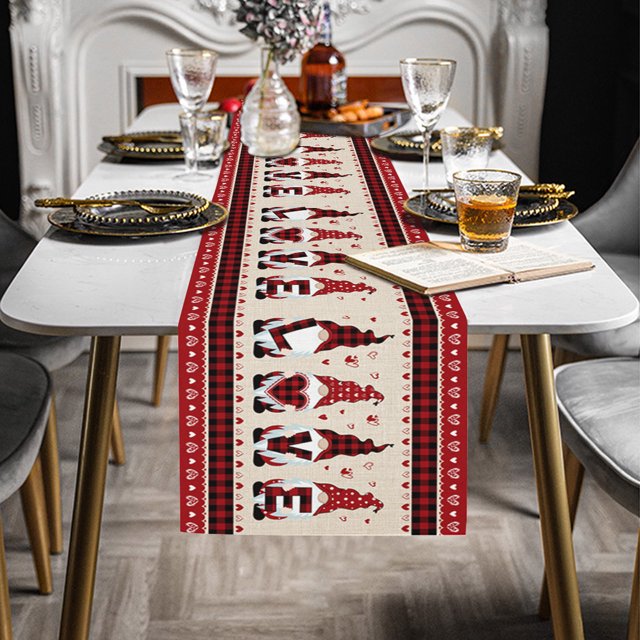 Jusqu'à 65 % de Réduction SMihono Chemin de Table de la Saint-Valentin 13x70 Pouces Chemin de Table Décoration de Fête de la Saint-Valentin
