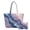 Abstract Gradient Marble Pattern with Glitter Accents, variant on POLERO Patchwork Botanical Print Purses and Handbags Set for Daily Use, Zipper Closure Casual Tote Bags Handbags 2 Pack Polyester Women's Quilted Bag