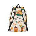 thumbnail image 3 of Naloa Canvas Backpack for Men Women Autumn In The Forest Print Rucksack Casual Travel Daypack Large and Small Durable College Tote Satchel Bookbag for Teens, 3 of 8