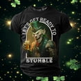 thumbnail image 2 of Telankuip Funny Paddy's Day Design Mens Short Sleeve T-Shirts Leprechaun Graphic Printed St. Patrick's Day Tops Crewneck Muscle Fitted Fashion Festival Outfits 2026 Black XS, 2 of 4