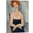 thumbnail image 1 of ARTCANVAS Red-Headed Woman Wearing a Pendant 1918 Canvas Art Print by Amedeo Modigliani - Size: 40" x 26" (1.50" Deep), 1 of 9
