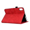thumbnail image 6 of Jiahe Cover For iPad 10th Generation 2022 10.9 inch,Rugged Shockproof Emboss Flower Pattern Auto Wake/Sleep Card Slot Kickstand Full Protection Case Cover,Red, 6 of 9
