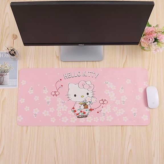 Cartoon Kitty Cat CNMR  My Melody PU Long-Style Desk Mat Computer Mouse Pad