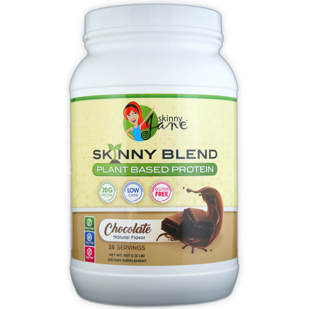 Skinny Jane | Skinny Blend - Best Tasting Plant Based Protein Powder -  Vegan, Vegetarian, Low Carb Keto Friendly, Gluten Free, Dairy Free, and Egg  Free, BCAAs (Chocolate, 2 Pound) 