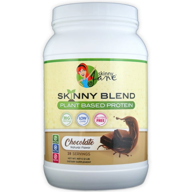 Skinny Jane | Skinny Blend - Best Tasting Plant Based Protein Powder - Vegan, Vegetarian, Low Carb Keto Friendly, Gluten Free, Dairy Free, and Egg Free, BCAAs (Chocolate, 2 Pound) Skinny Jane | Skinny Blend - Best Tasting Plant Based Protein Powder - Vegan, Vegetarian, Low Carb Keto Friendly, Gluten Free, Dairy Free, and Egg Free, BCAAs (Chocolate, 2 Pound)
