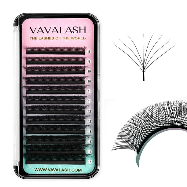 Extensión de pestañas VAVALASH 8D en forma de W 0.07 C Curl Volume