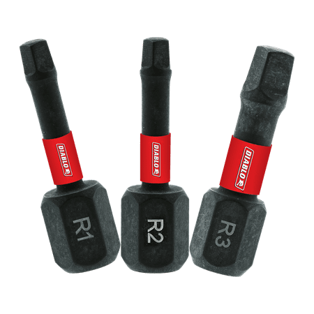 UPC: 0008925158011 | Diablo Square 1 in. L Driver Bit Set Black Oxide 3 pc