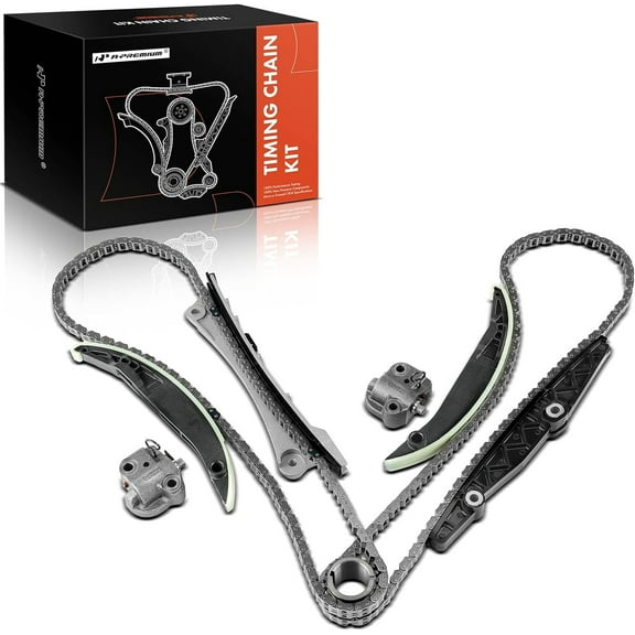 A-Premium Engine Timing Chain Kit W/Tensioner [fits DOHC, 6Cyl 3.0L] Compatible with Ford Escape 01-08, Taurus, Freestyle & Lincoln LS & Mazda Tribute, MPV & Mercury Cougar, Mariner Montego 05-07