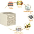 6 Pack Fabric Storage Cubes with Handle, Foldable 13x13x15 Inch Cube