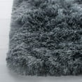 thumbnail image 4 of SAFAVIEH Ocean Trellis Solid Plush Polyester Shag Runner Rug, Slate, 2'6" x 8', 4 of 7