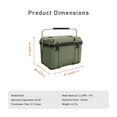 thumbnail image 2 of 26QT Ultra-Portable Hard Cooler, 26-42 Can Leakproof Insulated Cooler with Anti-Slip Metal Handle & Secure Lock, Food-Grade LLDPE+PC for Beach, Fishing & Short Trips, 2 of 6